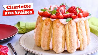 🍓 CHARLOTTE AUX FRAISES FACILE tuerie  🍓 [upl. by Regina]