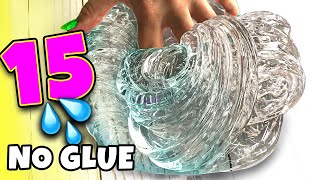 Testing 15 NO GLUE SLIME 1 INGREDIENT WATER SLIME and VIRAL SLIME RECIPES [upl. by Asetal]