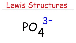 PO4 3 Lewis Structure  The Phosphate Ion [upl. by Musette38]