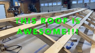 Tiny house hunting camp part 9 shepherds hut roof rafters [upl. by Hendren]