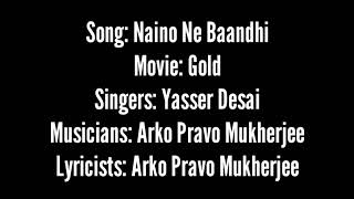 Naino Ne Baandhi Lyrics [upl. by Jerol]