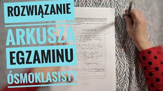 75 Jak rozwiązać arkusz egzaminu ósmoklasisty Na przykładzie arkusza egzaminu próbnego [upl. by Sheply]