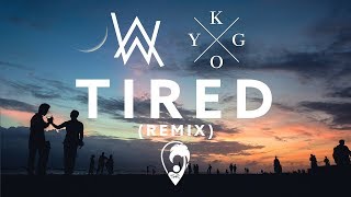 Alan Walker ft Gavin James  Tired Kygo Remix Lyric Video [upl. by Nishom]