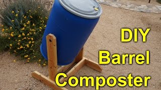 DIY composter tumbler  55 gallon barrel project [upl. by Siladnerb]