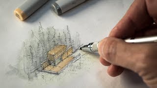 Sketch like an Architect Techniques  Tips from a Real Project [upl. by Horatius278]