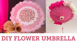 DIY Flower Umbrella Bridal Shower Parasol  BalsaCirclecom [upl. by Goebel]