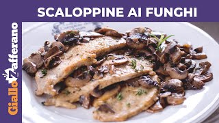 SCALOPPINE AI FUNGHI CREMOSE RICETTA FACILE E VELOCE [upl. by Pickens]