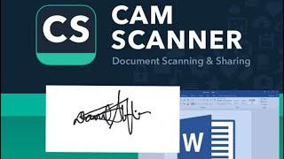 EASIEST WAY TO MAKE ESIGNATURE  CAMSCANNER amp MS WORD  Tutorial  2020 [upl. by Humble]