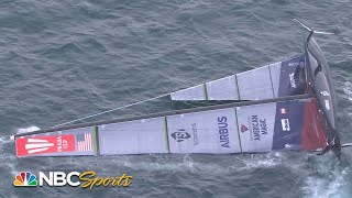 Americas Cup Biggest crashes capsizes  Motorsports on NBC [upl. by Eisnil]