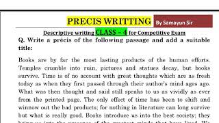 PRECIS WRITING [upl. by Yojal]