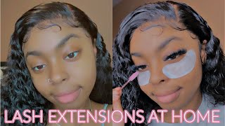 HOW TO LASH EXTENSIONS AT HOME FT VEYELASH  AFFORDABLE LASH TECH NECESSITIES [upl. by Rednal]