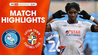 Wycombe Wanderers 13 Luton Town  Championship Highlights [upl. by Aleusnoc]