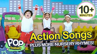 Action Songs  More Nursery Rhymes  Non  Stop Compilation  Pop Babies [upl. by Helprin]