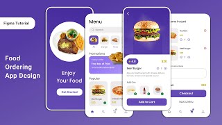 Food App Design in Figma  Figma Tutorial  UXUI [upl. by Buzz]