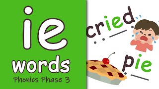 ie Words  Phonics Phase 3 [upl. by Yard]