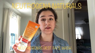 NEUTROGENAS BEST FACE WASH  REVIEWING NEUTROGENA NATURALS MOISTURIZER amp OIL FREE ACNE WASH Kenzie [upl. by Secrest]