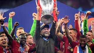 Jurgen Klopp and Liverpool players emotional as they lift Champions League trophy [upl. by Htide]