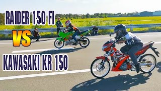 Kawasaki KR150 vs Raider 150Fi  Drag race [upl. by Oravla]