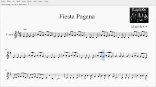 Fiesta Pagana Flauta dulce partitura Mago de Oz [upl. by Haissi]