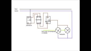 Schema elettrico Punto luce Invertito [upl. by Halik140]