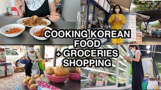 🇰🇷KOREAN VEGETARIAN FOOD COOKING  GROCERIES BTS MERCH SHOPPING  vlog [upl. by Hayes470]