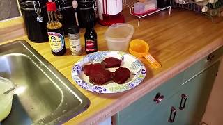 Marinating Deer Steaks [upl. by Annocahs]