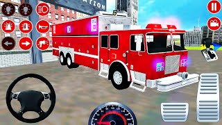 Real Fire Truck Driving Simulator 2020  New Fire Fighting Firemans Daily Job  Android GamePlay 4 [upl. by Alcot]