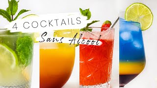 4 Cocktails Sans Alcool Colorés amp Parfaits pour lété [upl. by Leacim]