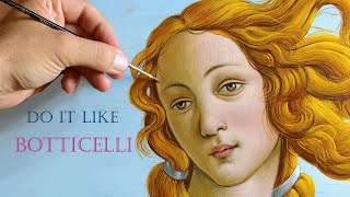 How to paint Botticellis Venus Renaissance Painting Portraits Tutorial [upl. by Clari19]