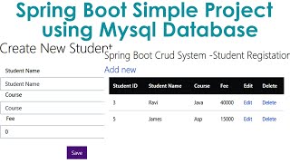 Spring Boot Simple Project step by step using Mysql Database [upl. by New]