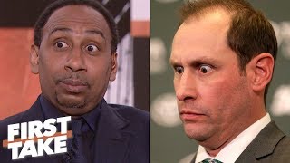 Stephen A impersonates Adam Gases eyes from his Jets press conference  First Take [upl. by Gaulin927]