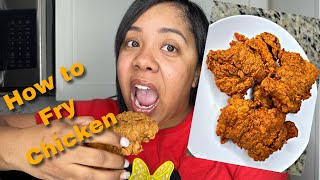 How To Fry Chicken  Buttermilk and Deep Fry Method [upl. by Eves]