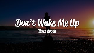 Chris Brown  Dont Wake Me Up Lyrics [upl. by Pam]