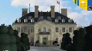 Bloxburg speedbuild Historic French Chateau  Collab with thunzart  Part two [upl. by Noval]