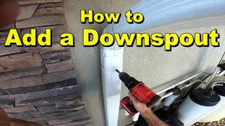 How to Add or Move A Downspout to Your Gutter [upl. by Petrina]