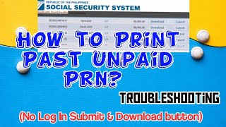 How to Print Past Unpaid SSS PRN [upl. by Bushweller]