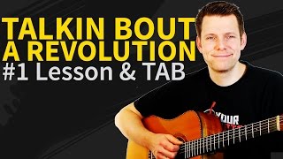 How to play Talking about a revolution Guitar Lesson amp TAB  Tracy Chapman [upl. by Euqilegna501]