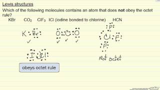 Lewis Structures Octet Rule Example [upl. by Aneeuq]