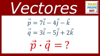 PRODUCTO PUNTO DE DOS VECTORES EN EL ESPACIO [upl. by Pentha]