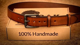 How to make leather belt Leathercraft [upl. by Francois]