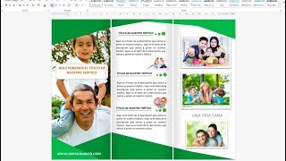 Como crear un triptico brochure en word 2013 2016 [upl. by Hite409]