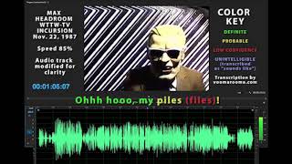 Max Headroom WTTW Pirate ACCURATE AUDIO ANALYSIS [upl. by Aneema]