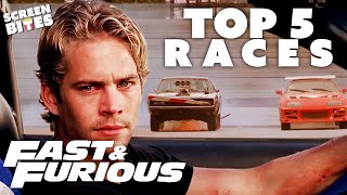 TOP 5 Races  Fast amp Furious Saga  Screen Bites [upl. by Leamiba]