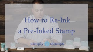 How To Reink a Preinked Stamp [upl. by Aihsekram]