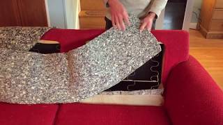 Remove those Attached Back Cushions Quickly  Slipcover Project Part 1 [upl. by Jeni164]