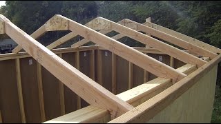 Building amp Installing Roof Rafters  How to Build a Shed [upl. by Beryle594]