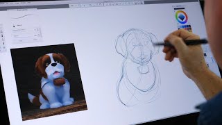 COCOA WITH JOE  ELFLUENCER  How to Draw an Elf Pets Saint Bernard [upl. by Ahtelra]