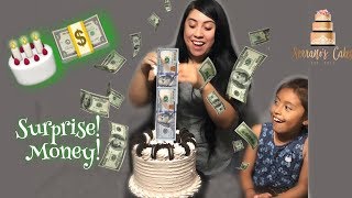 Surprise Money Cake Easy Tutorial [upl. by Ginnie]