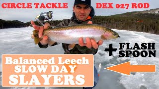 How to Ice Fish with Fly Fishing Flies  Balanced Leech [upl. by Herwin]