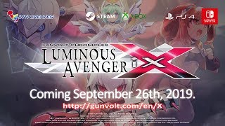 Gunvolt Chronicles Luminous Avenger iX  Official 2nd Trailer [upl. by Noid]